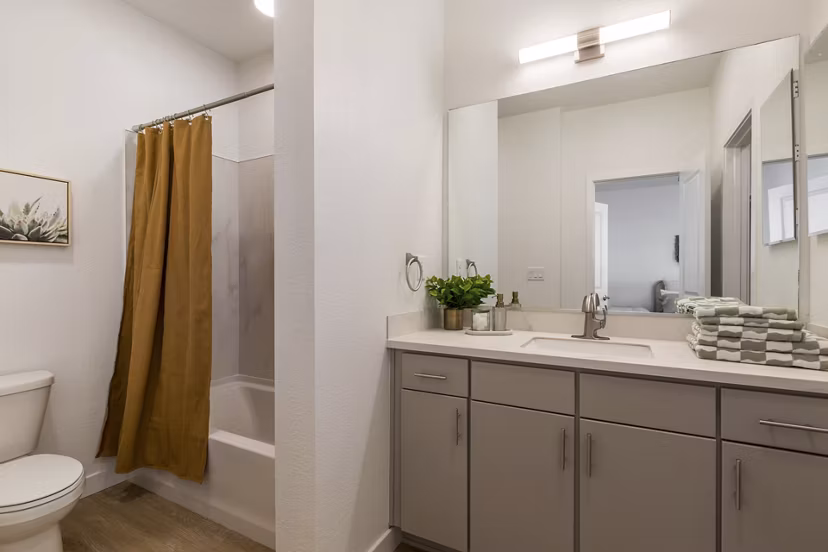 bathroom at The Charlie ABQ Apartments