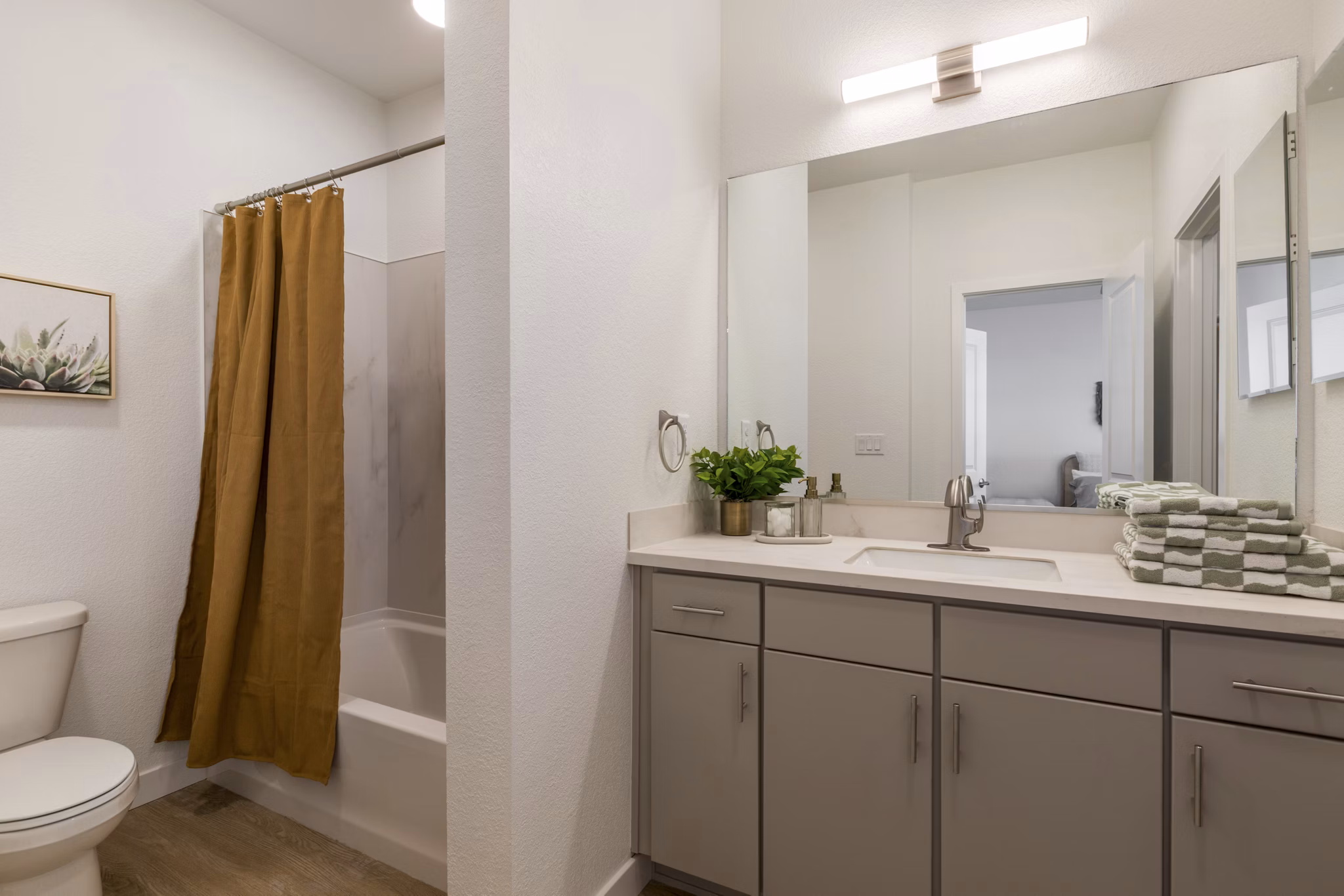 bathroom at The Charlie ABQ Apartments