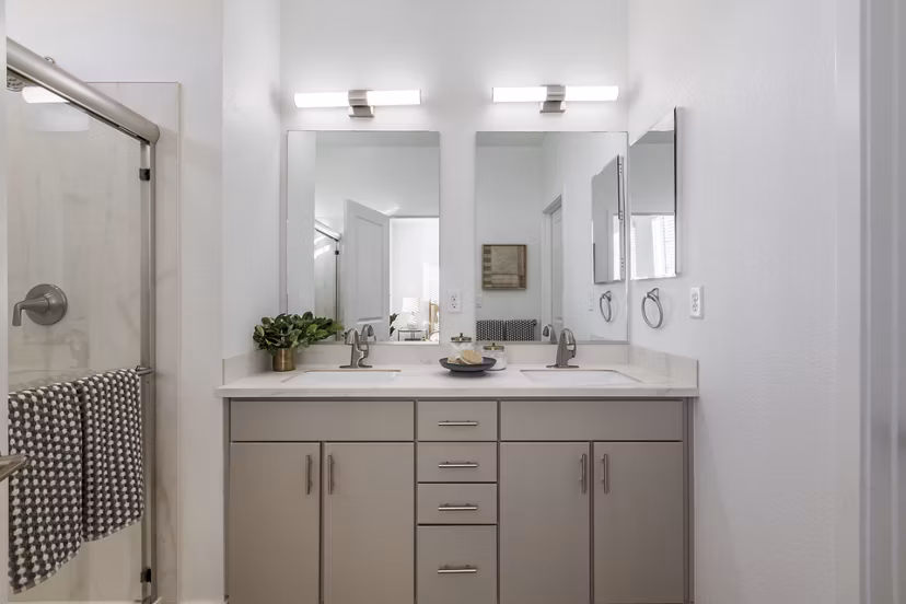 bathroom at The Charlie ABQ Apartments
