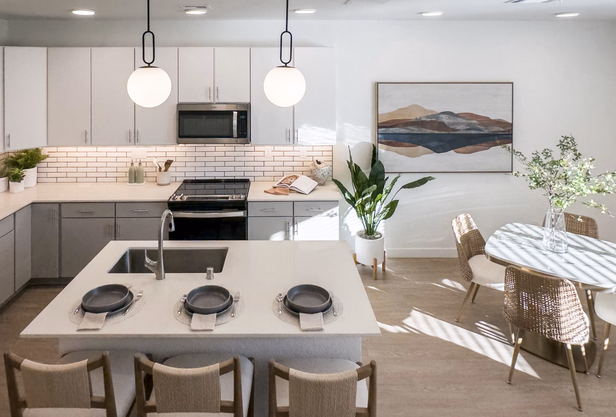 kitchen at The Charlie ABQ Apartments
