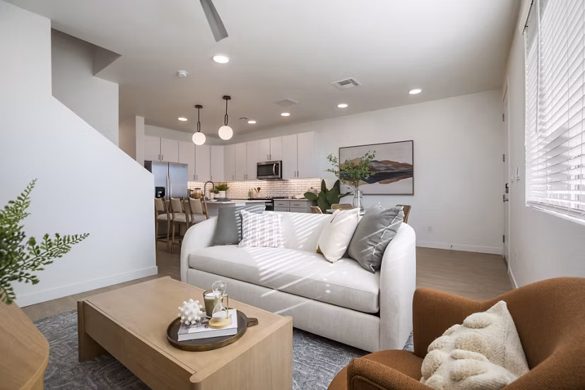 living room at The Charlie ABQ Apartments