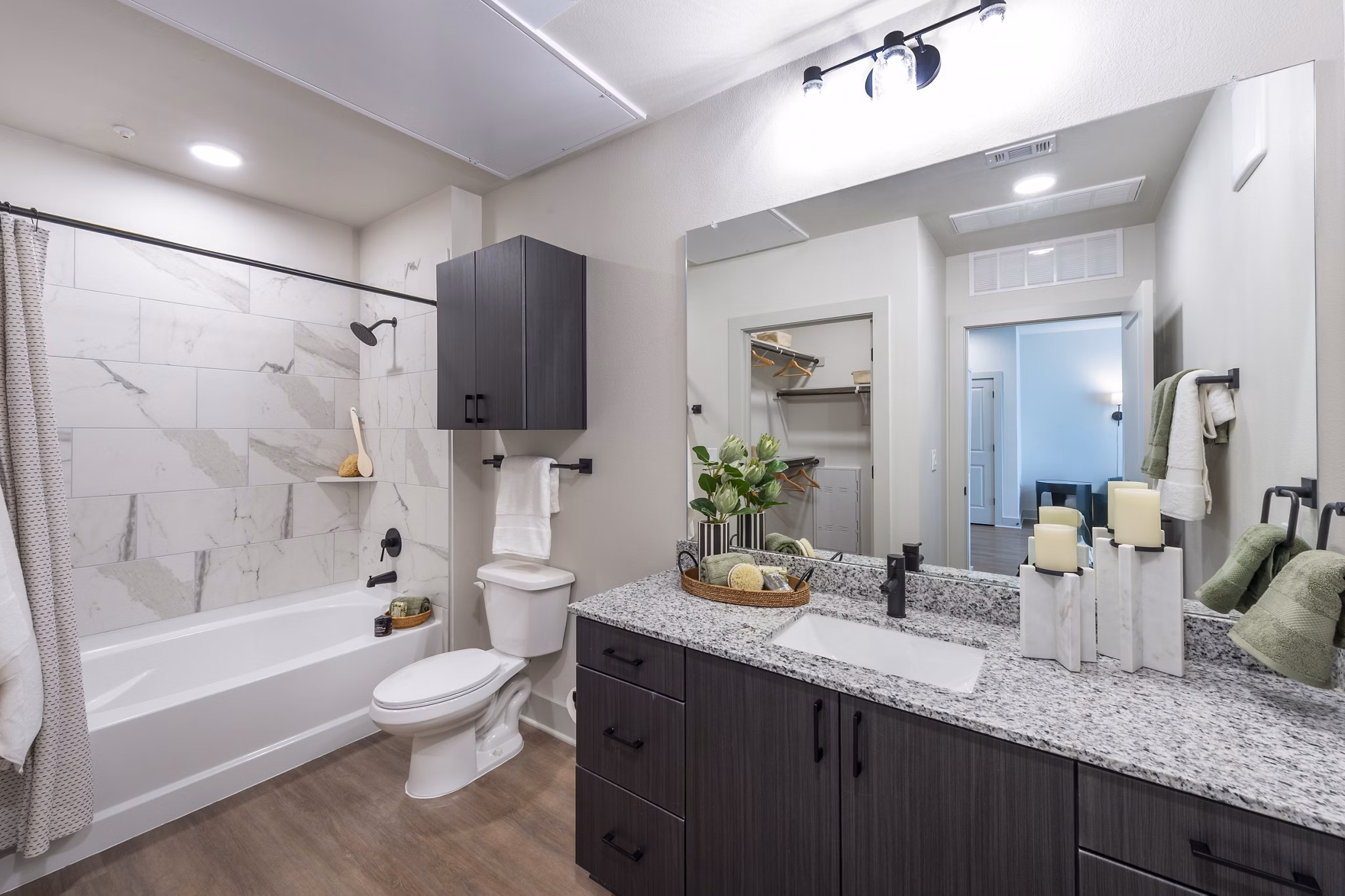bathroom at Domain Huntsville Apartments