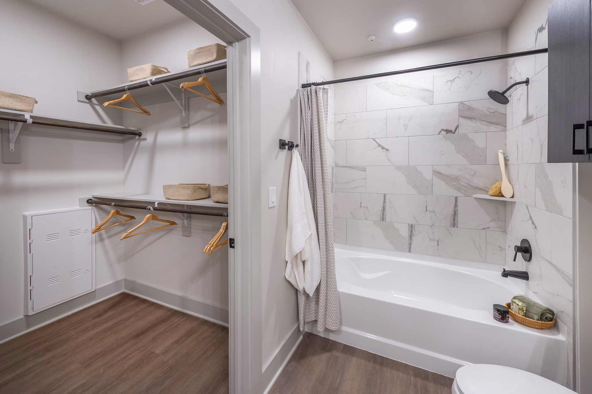 bathroom at Domain Huntsville Apartments