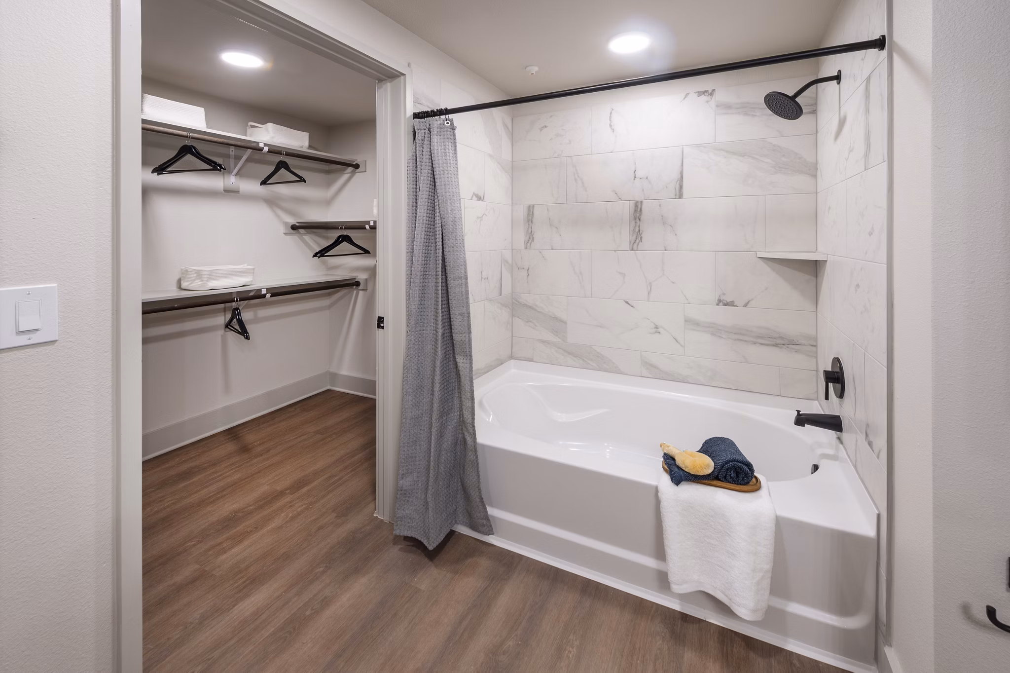bathroom at Domain Huntsville Apartments