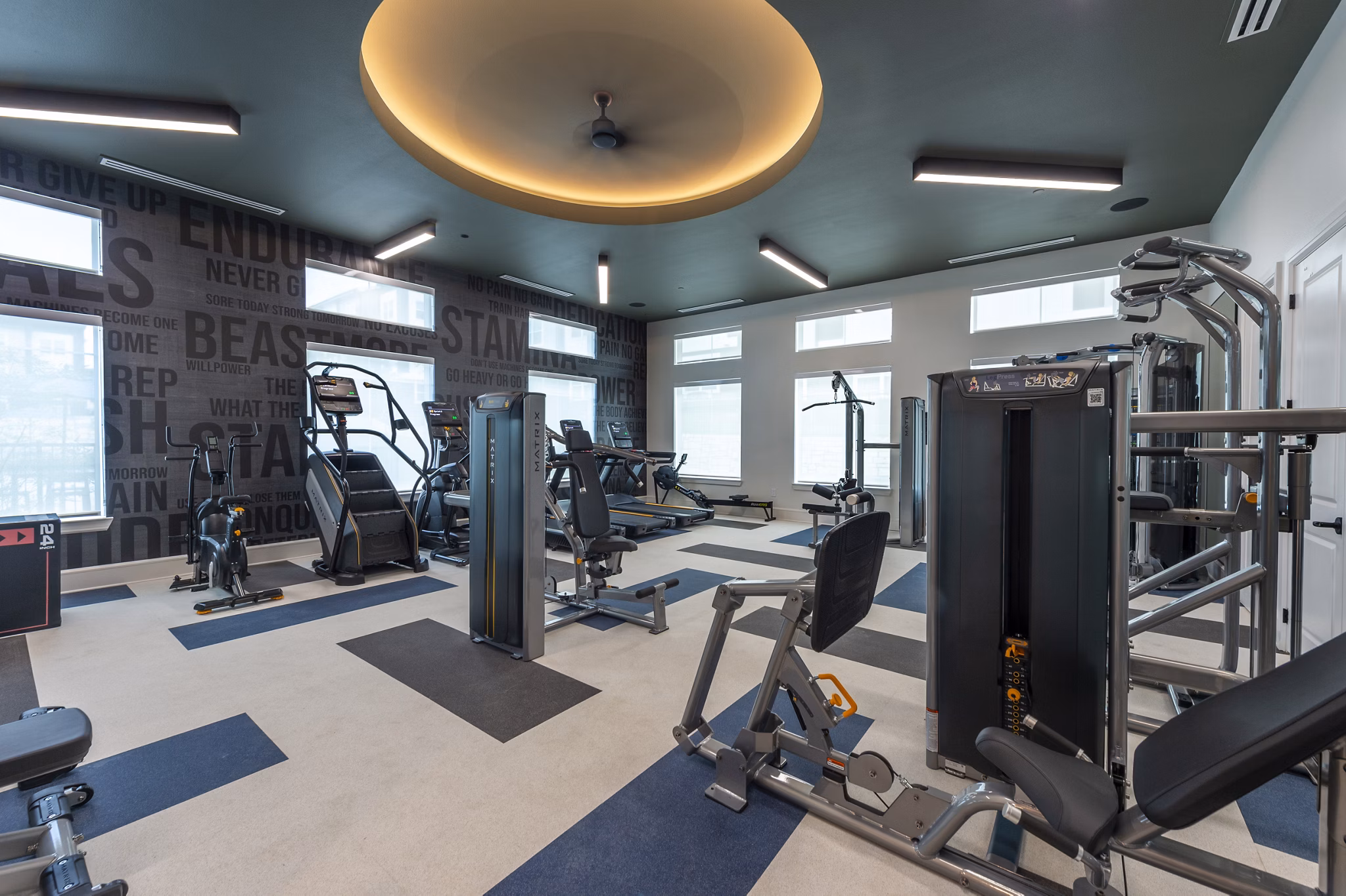 fitness center at Domain Huntsville Apartments