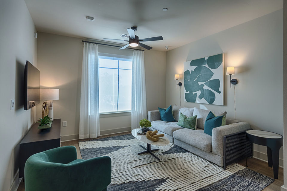 living room at Domain Huntsville Apartments