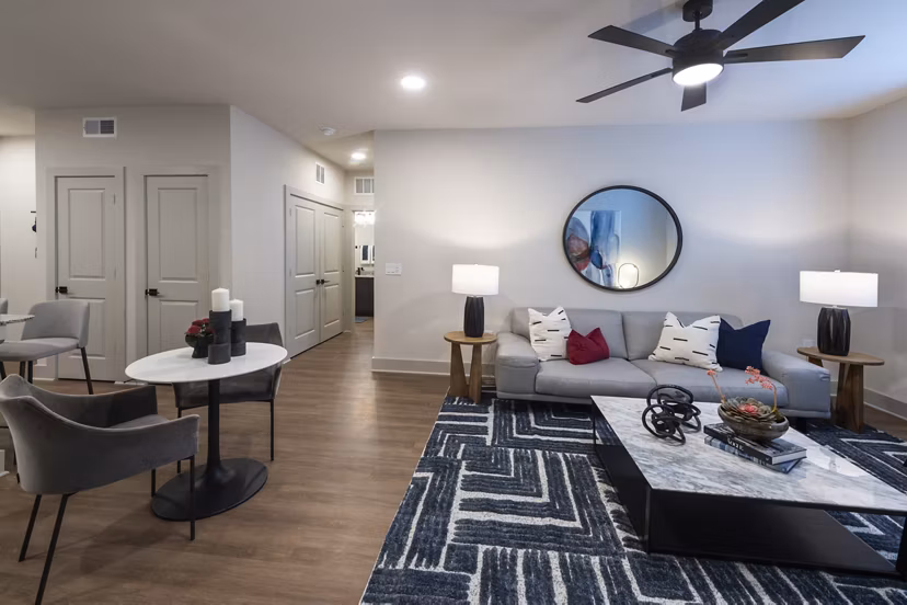 living room at Domain Huntsville Apartments