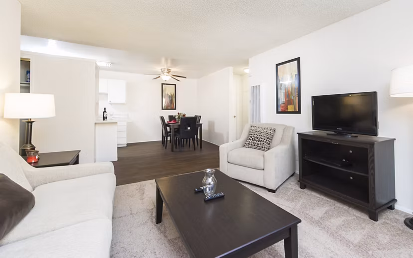 living room at Fairview Green Apartments