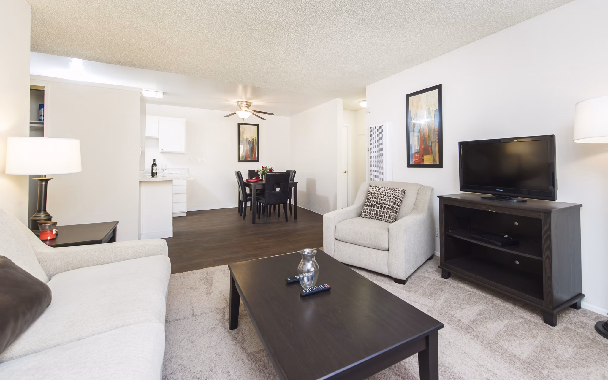 living room at Fairview Green Apartments