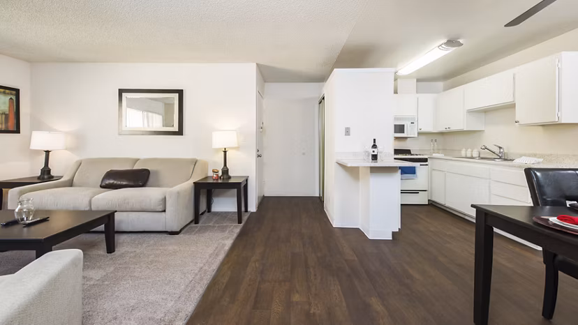living room at Fairview Green Apartments