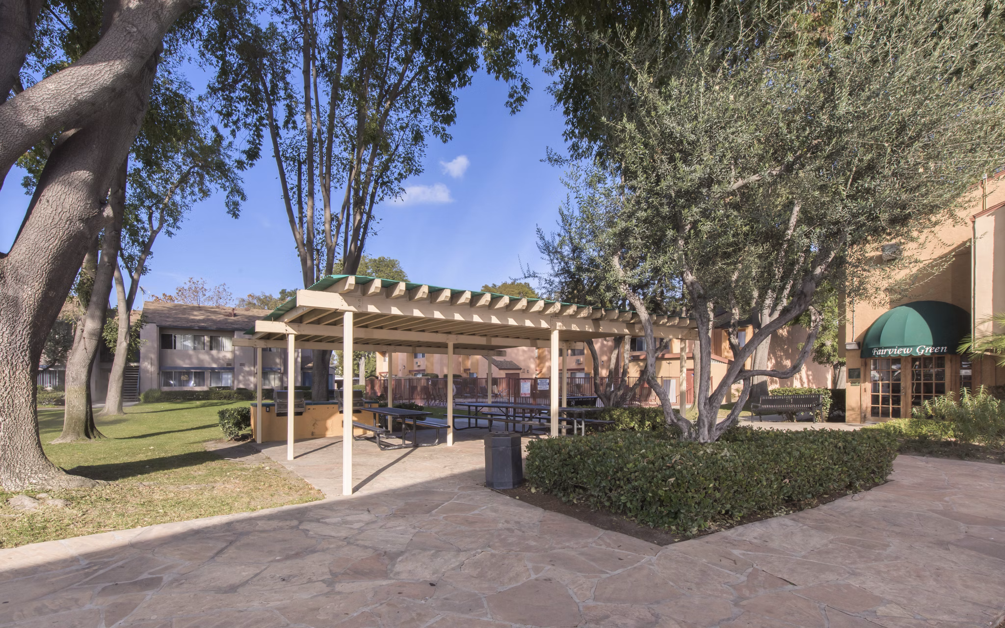 grill area/patio at Fairview Green Apartments