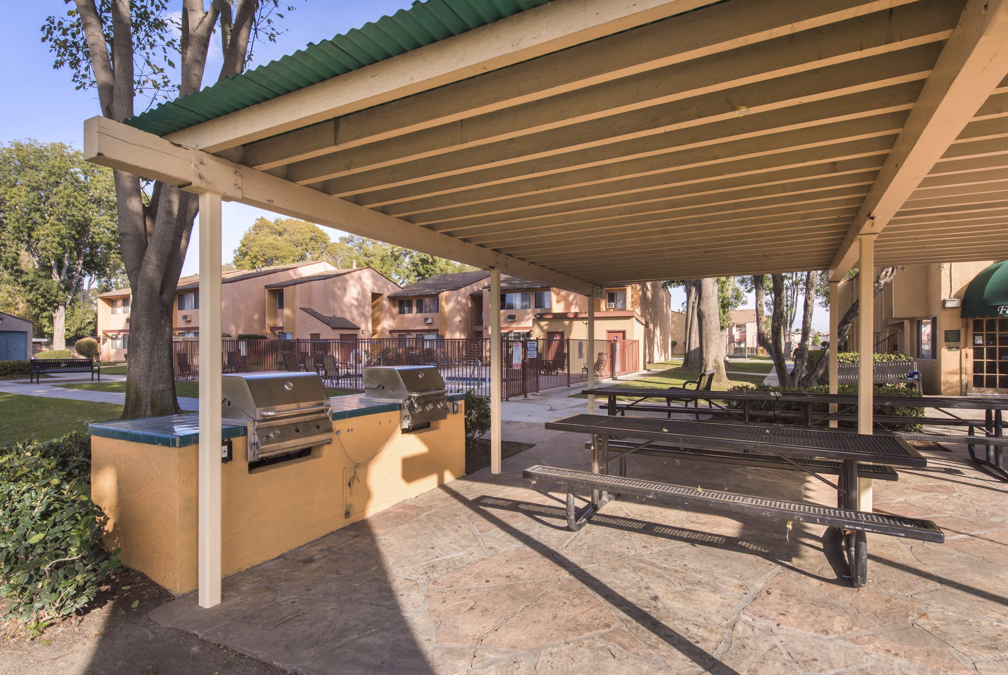 grill area/patio at Fairview Green Apartments