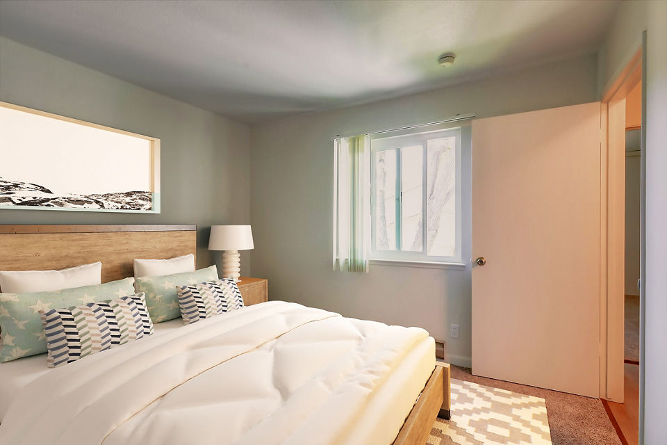 bedroom at Terman Apartments