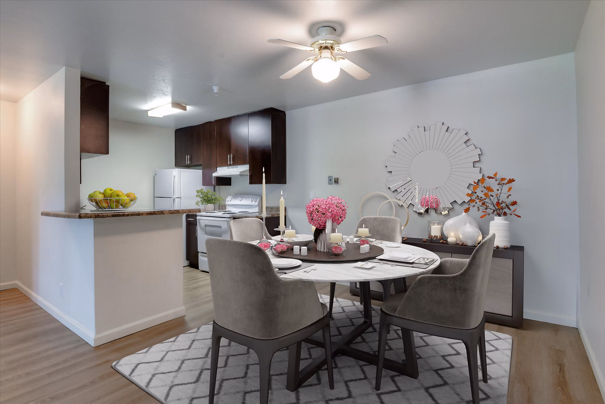 dining room at Terman Apartments