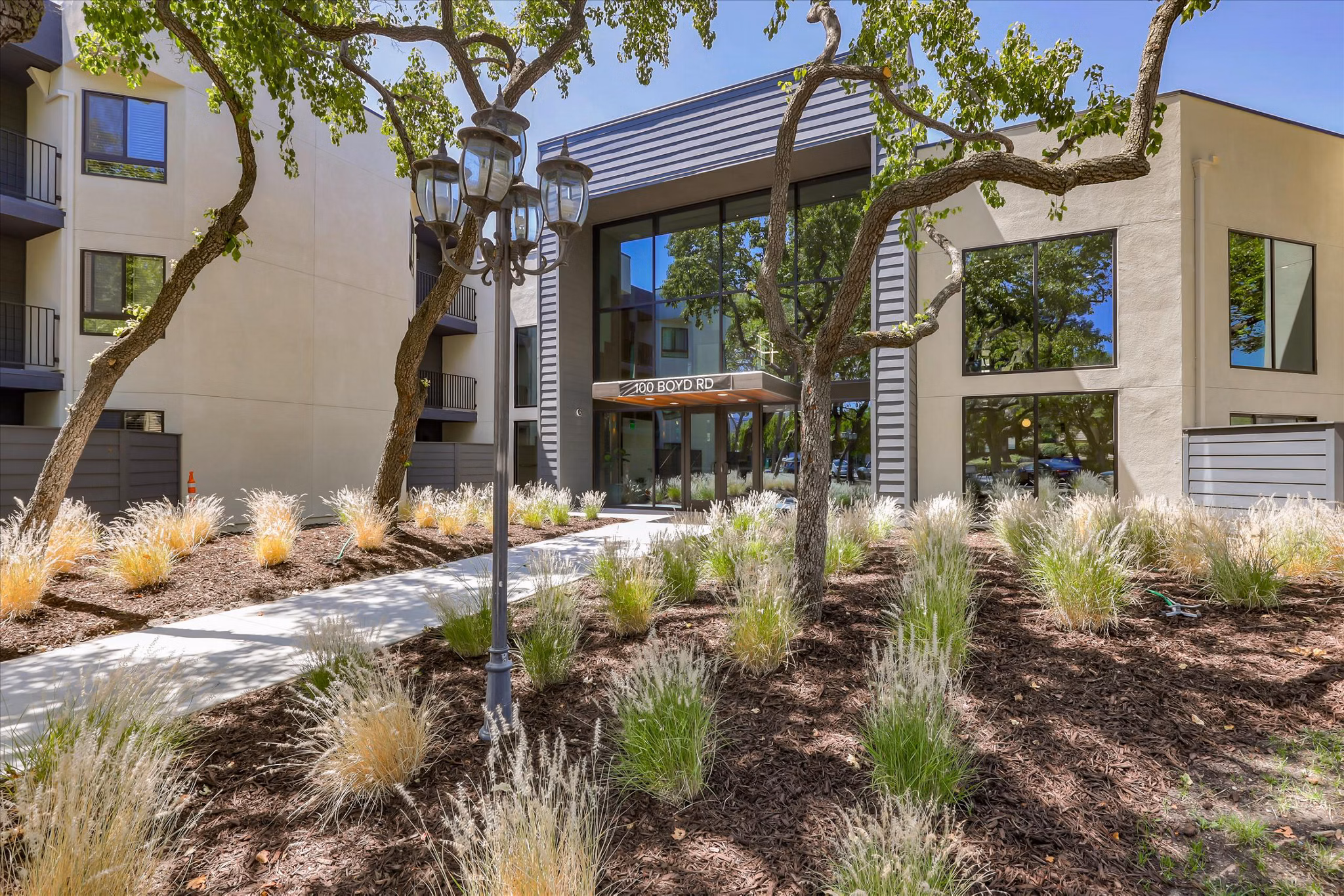 building/exterior at 100 Boyd Apartments