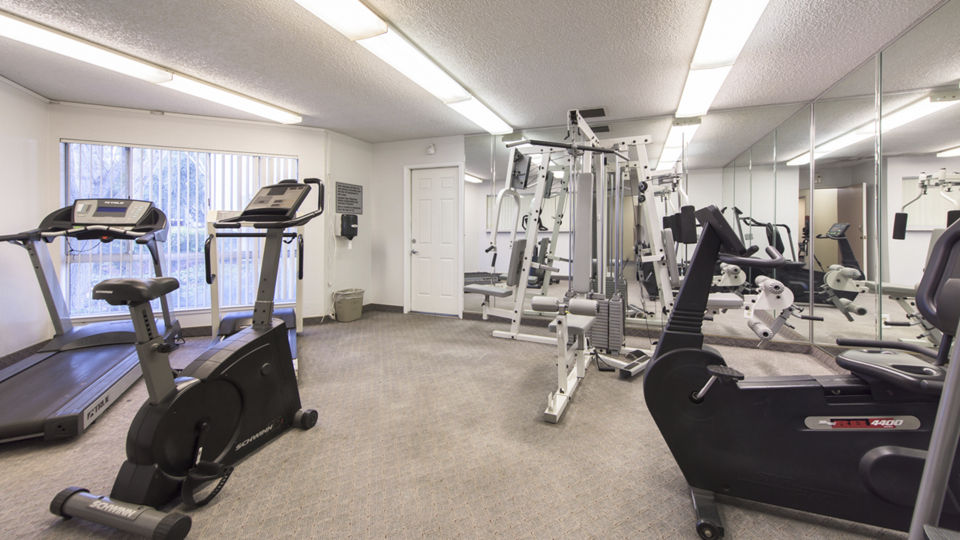 fitness center at Civic Plaza Apartments