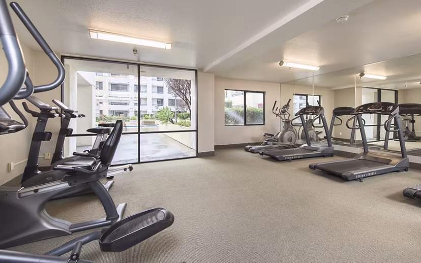fitness center at Colonnade Apartments