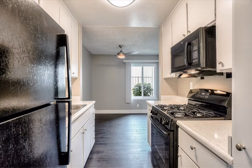 kitchen at Skyline View Apartments