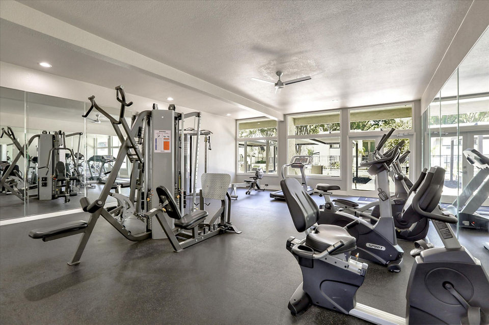 fitness center at Blossom Hill Apartments