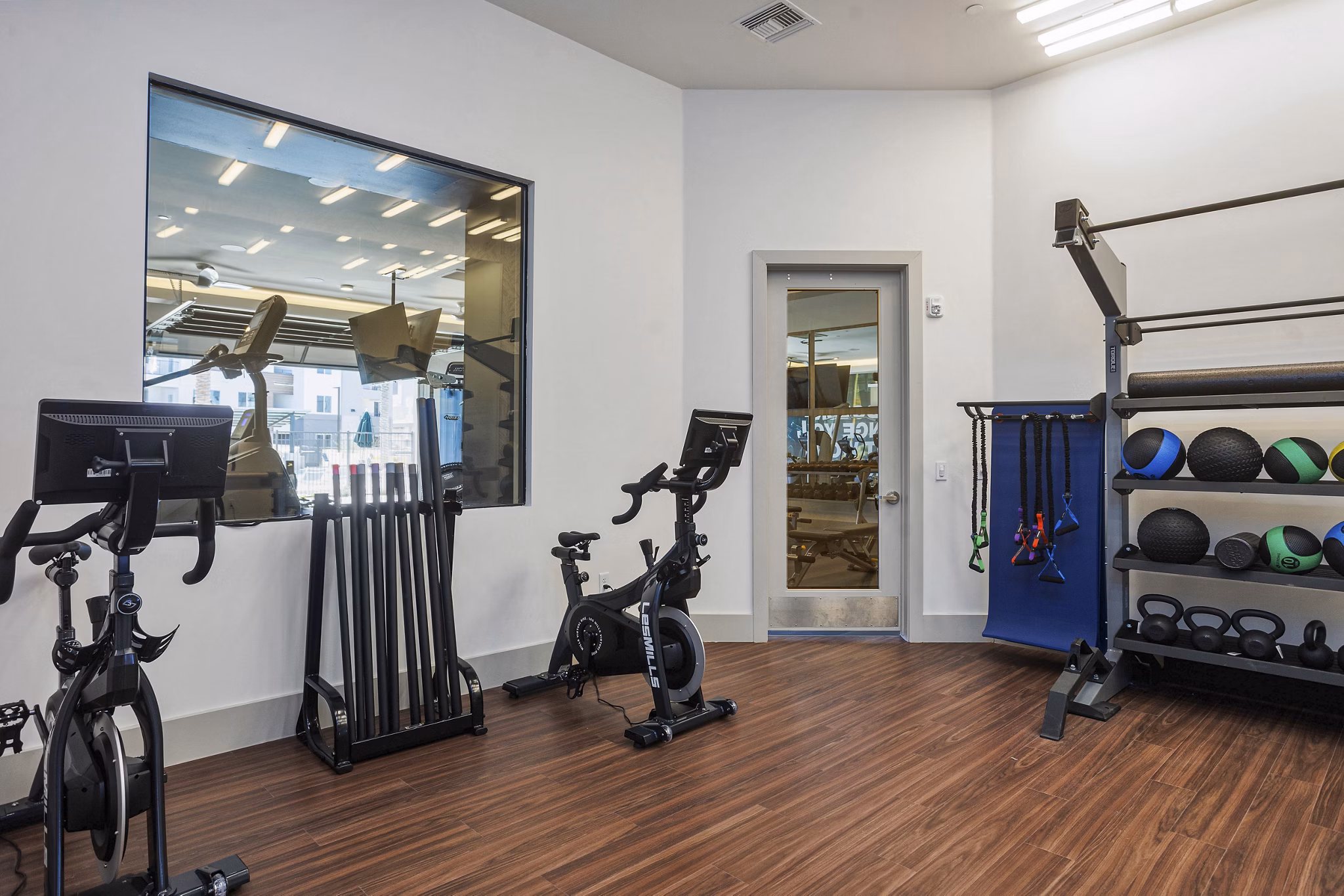 yoga/spin studio at Ascend at Black Canyon Apartments