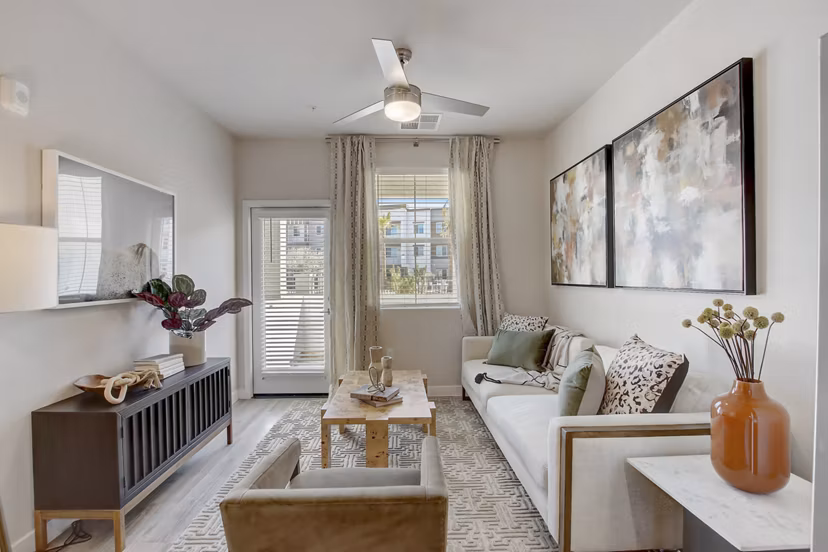 living room at Ascend at Black Canyon Apartments 