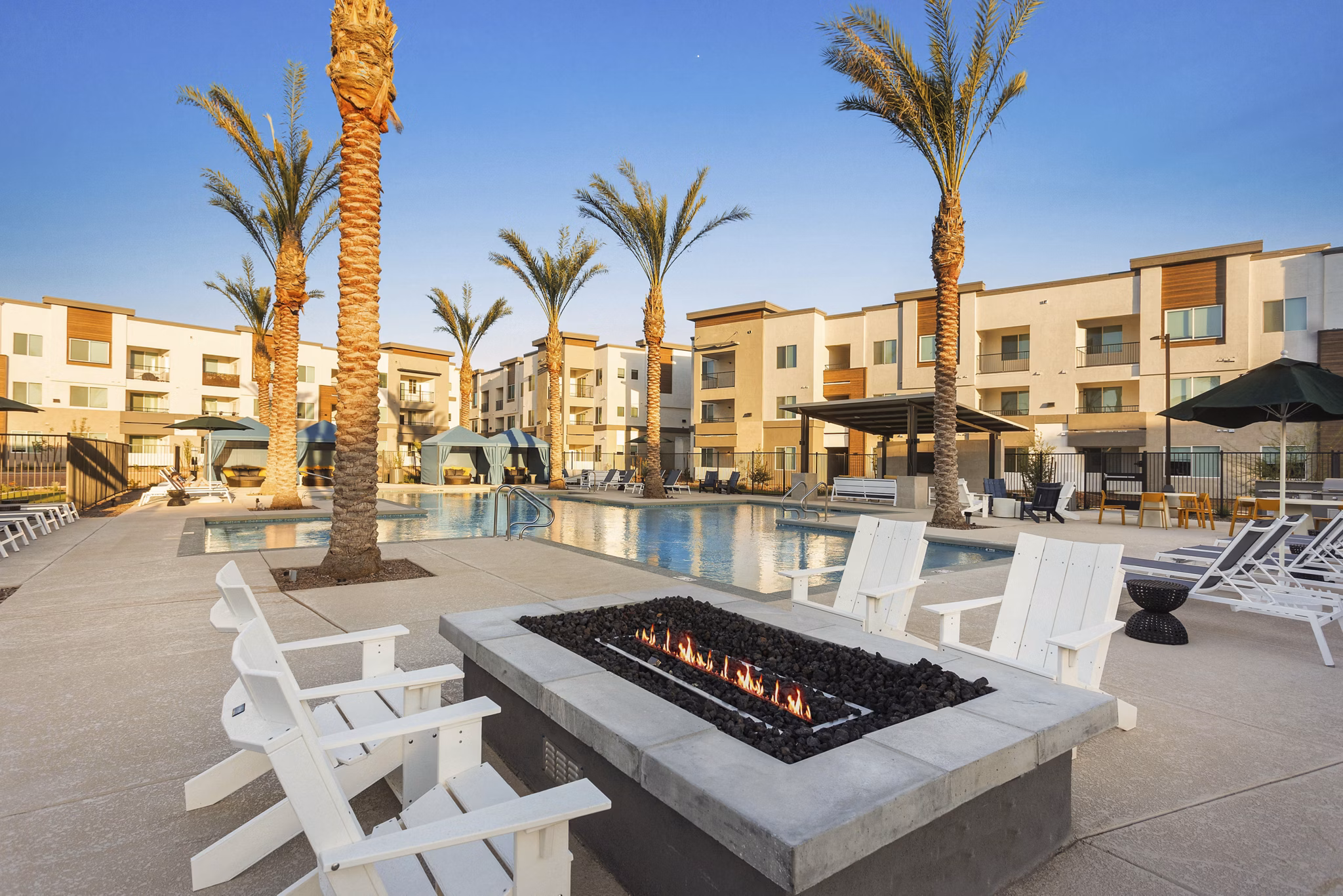 fire pit/patio at Ascend at Black Canyon Apartments