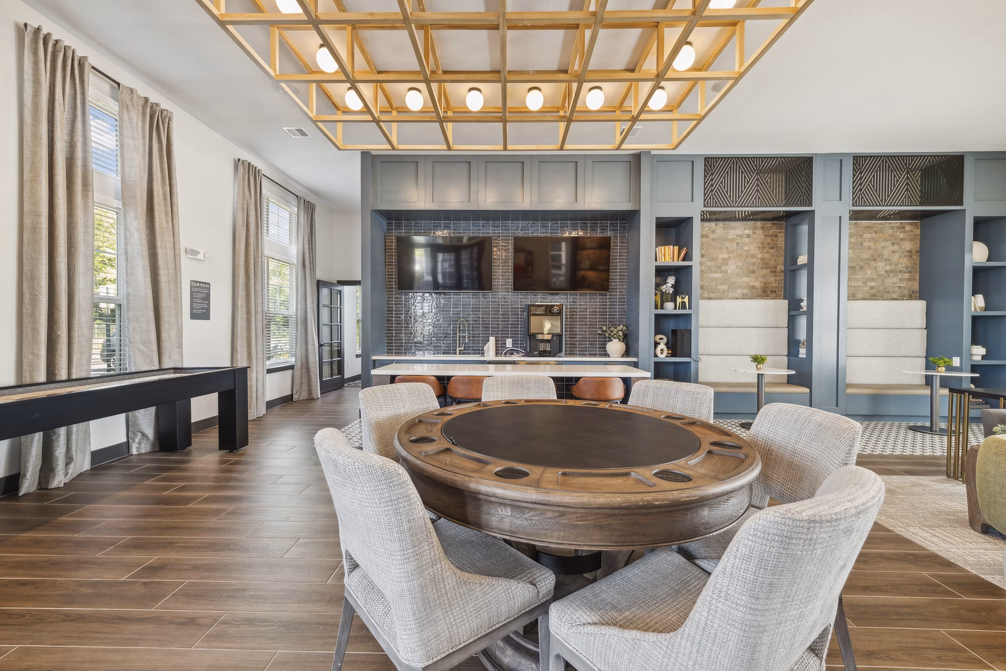 clubhouse game room at Ascend by the Sea Apartments