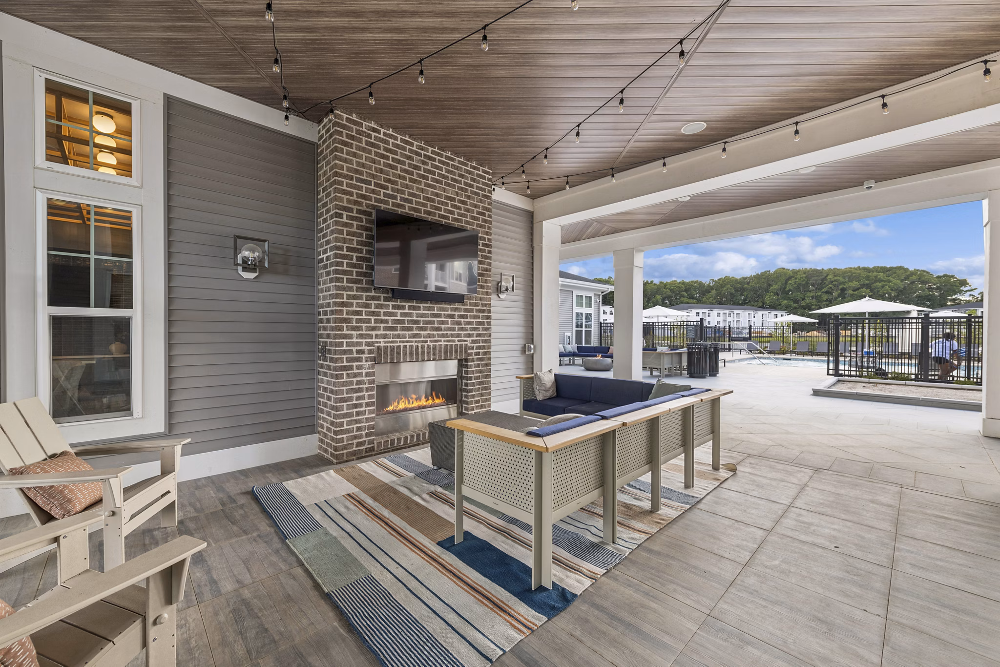 fire pit/patio at Ascend by the Sea Apartments