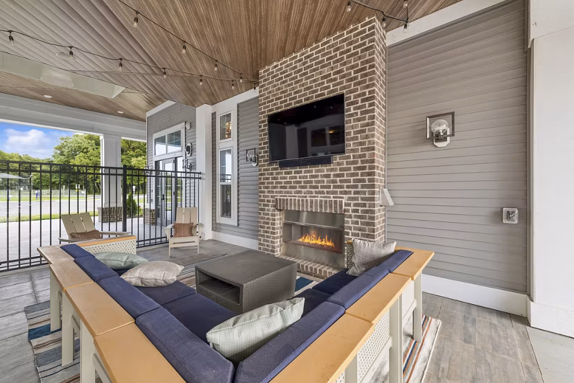 fire pit/patio at Ascend Pinegrove Apartments