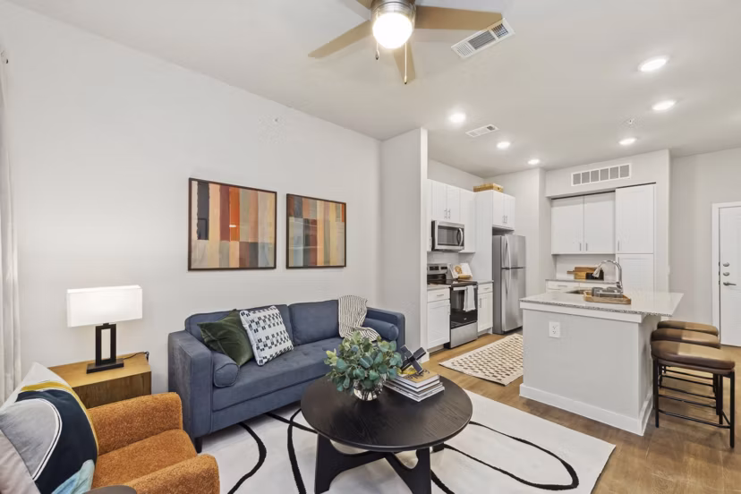 living room at Ascend at Celina Hills Apartments 