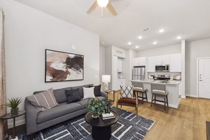 living room at Ascend at Celina Hills Apartments 