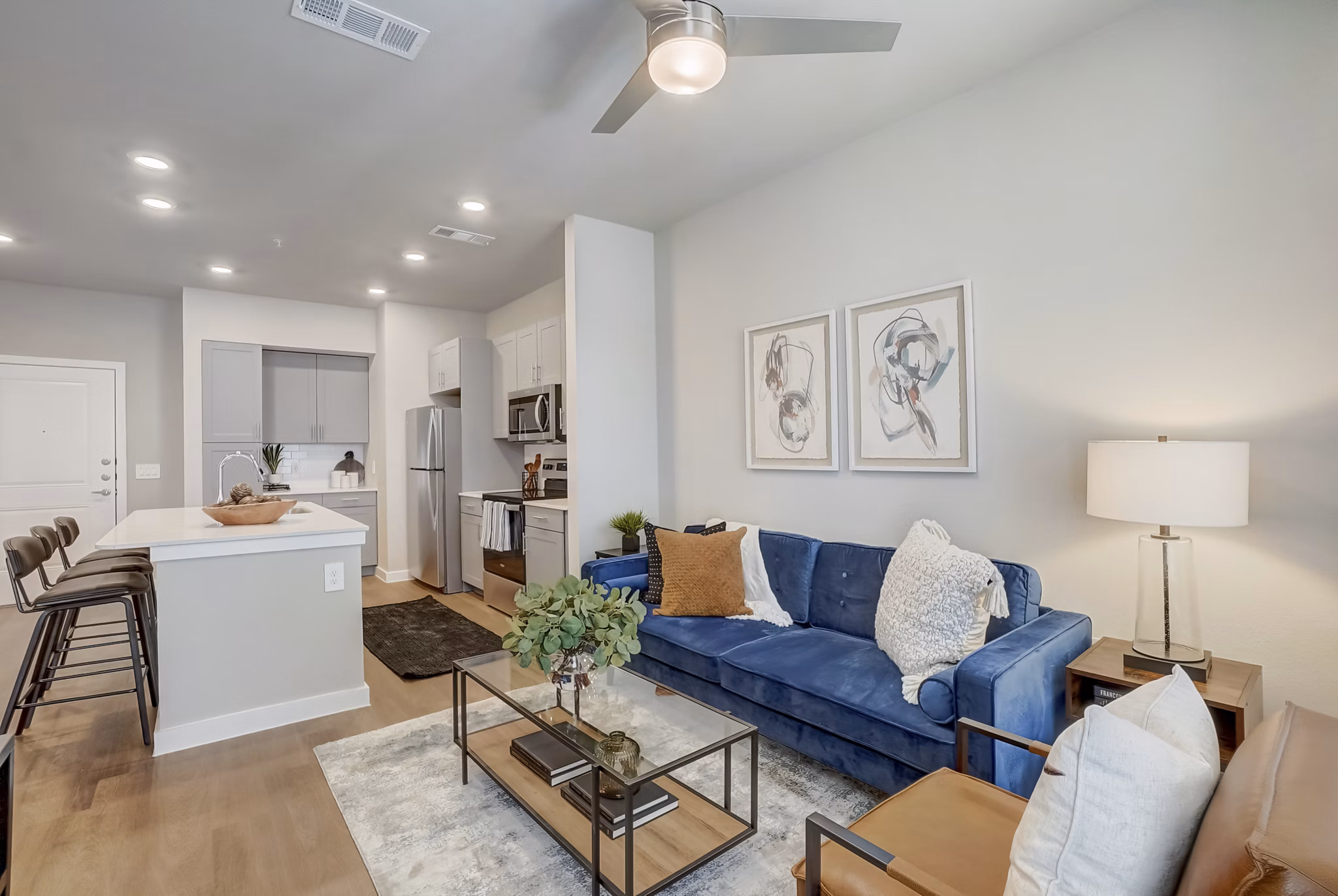 living room at Ascend at Celina Hills Apartments