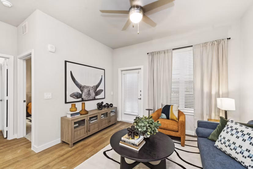 living room at Ascend at Celina Hills Apartments 