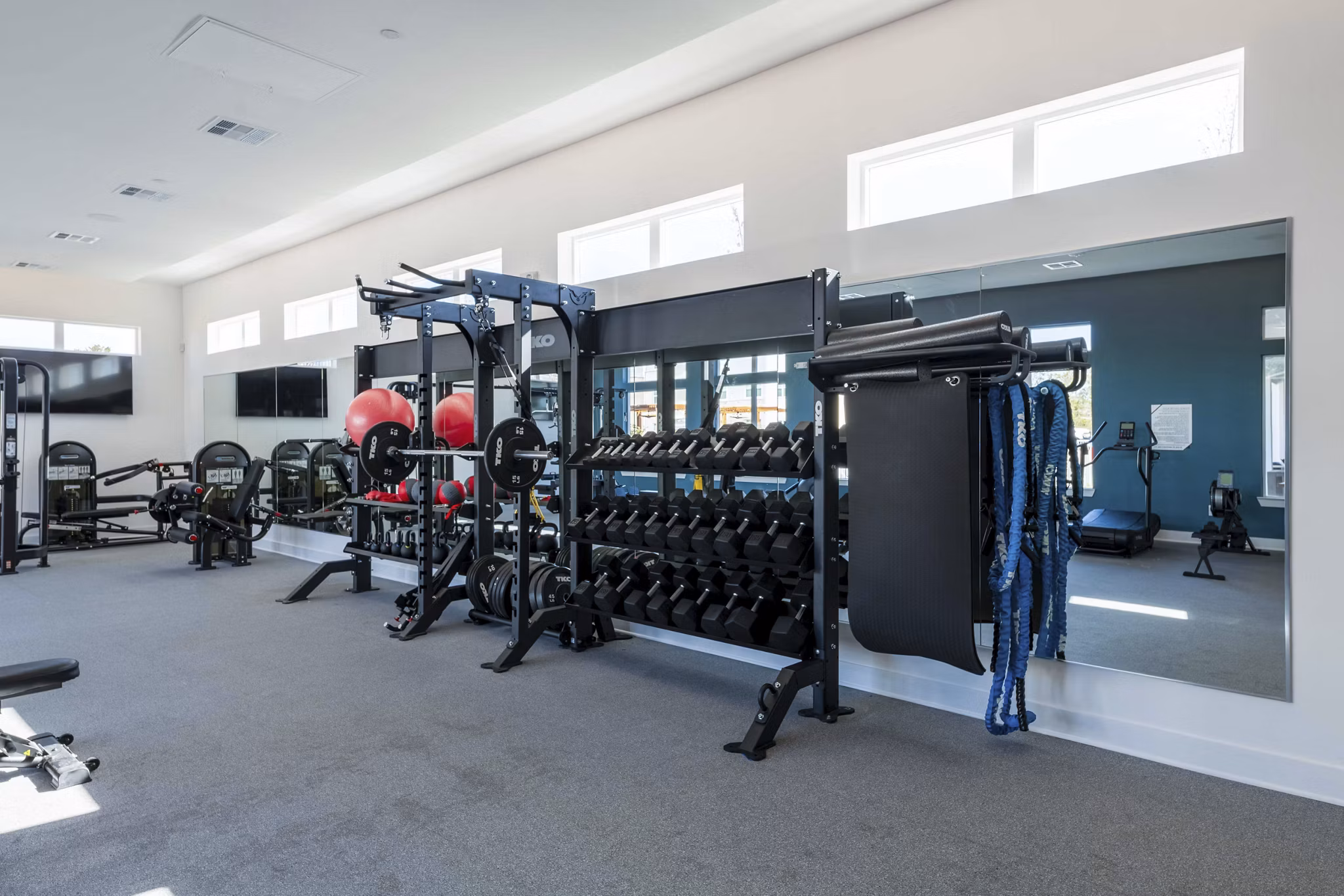fitness center at Ascend at Elevon Apartments