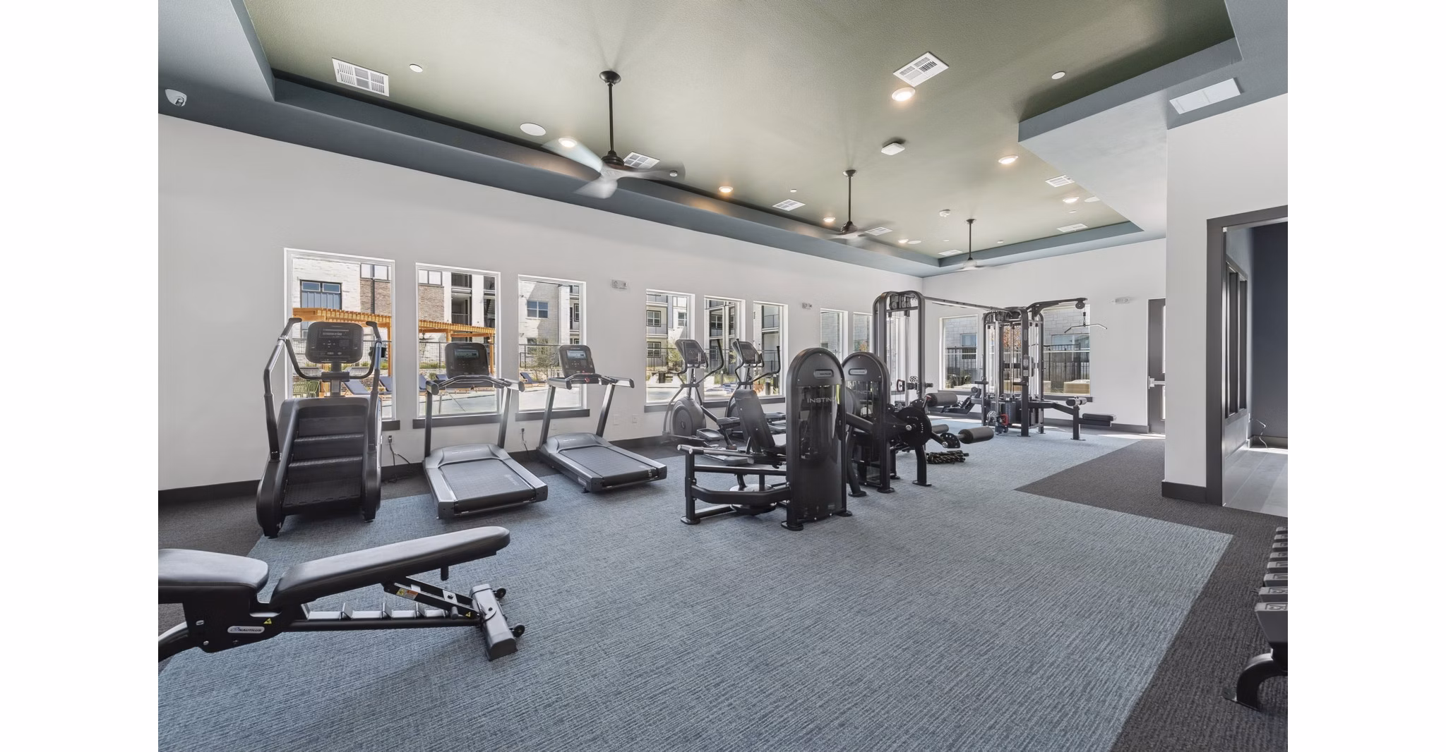 fitness center at Ascend at Forum Apartments