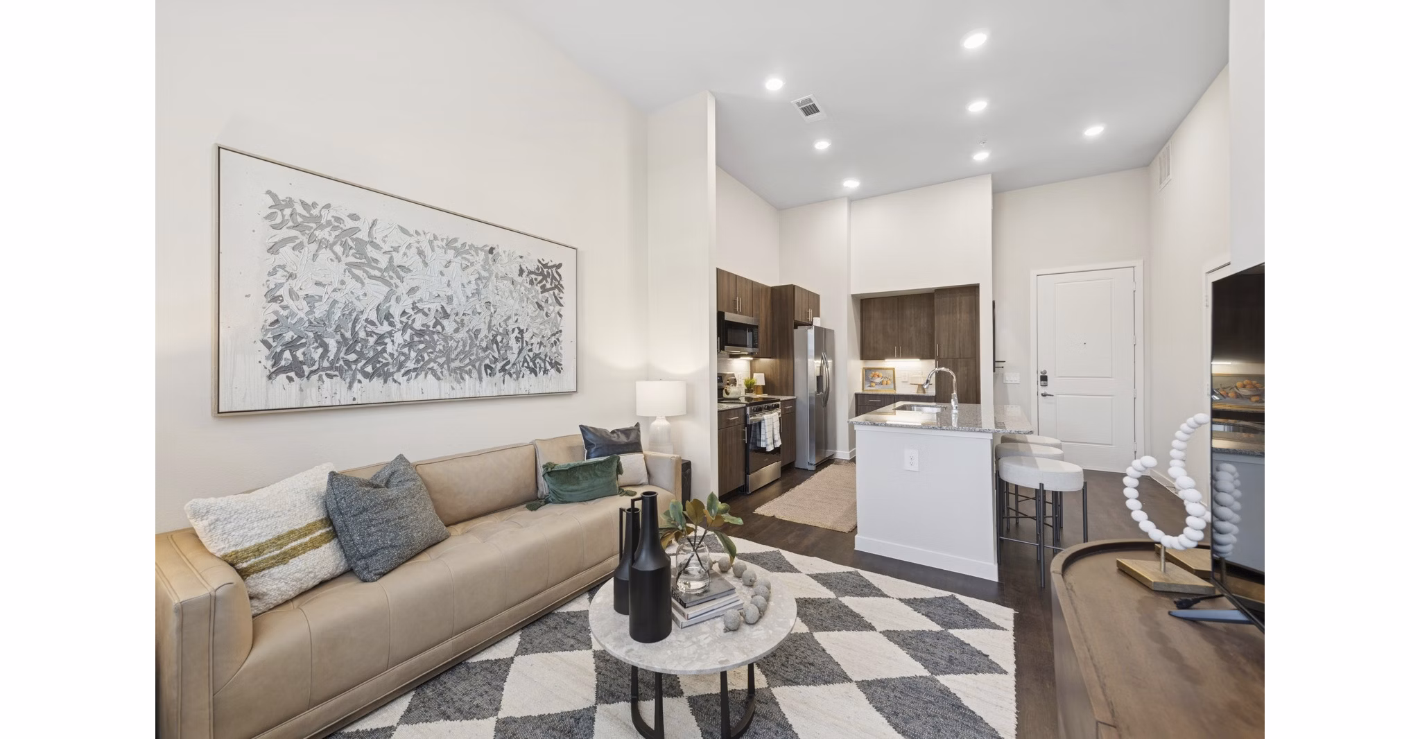 living room at Ascend at Forum Apartments