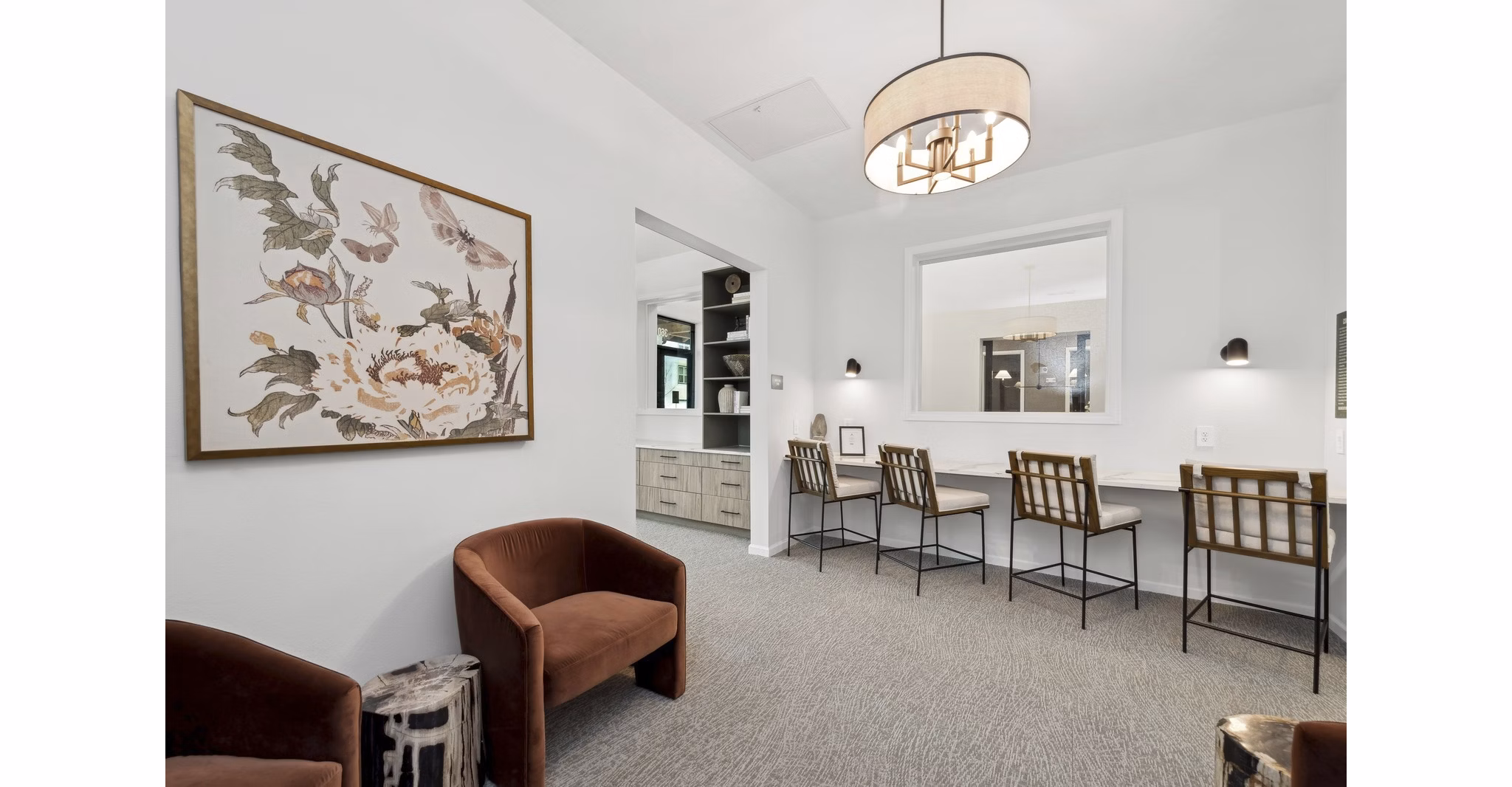 clubhouse business center at Ascend at McKinney North Apartments