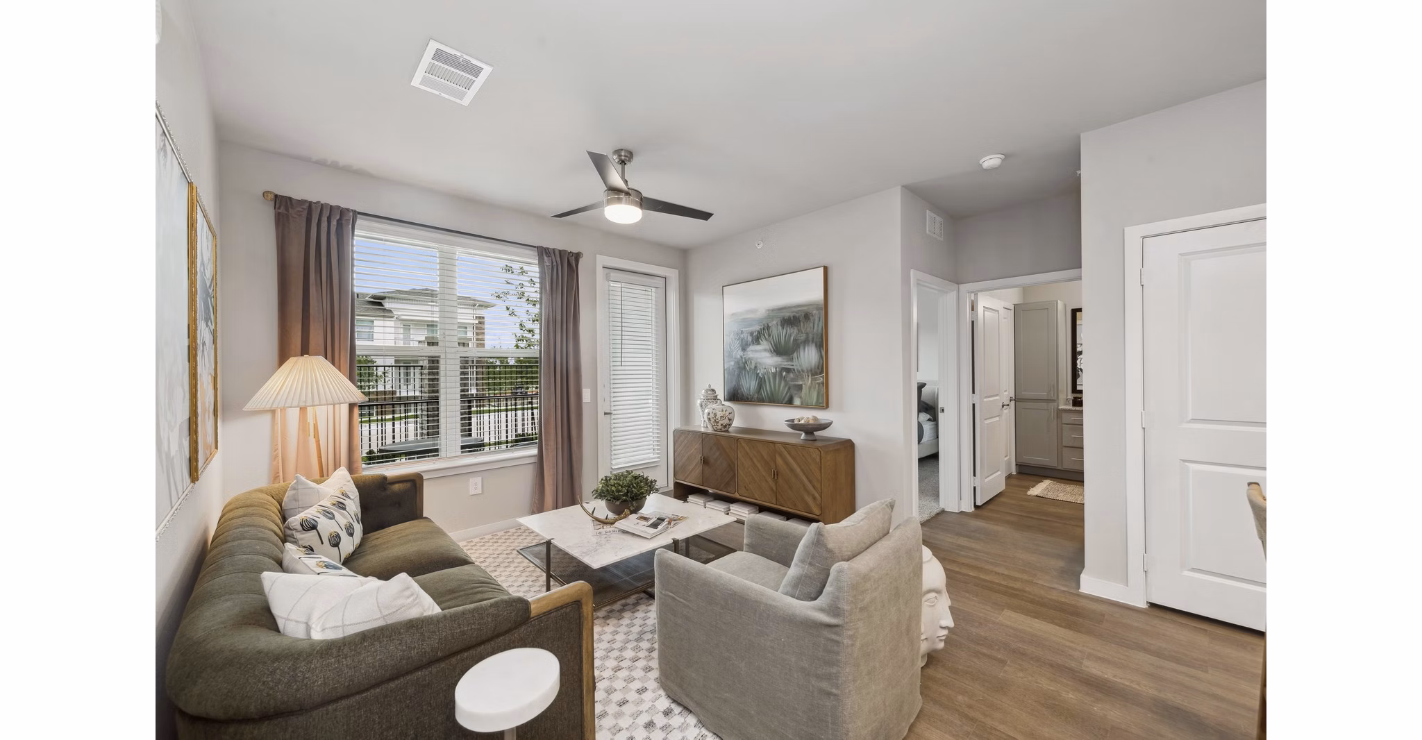living room at Ascend at McKinney North Apartments