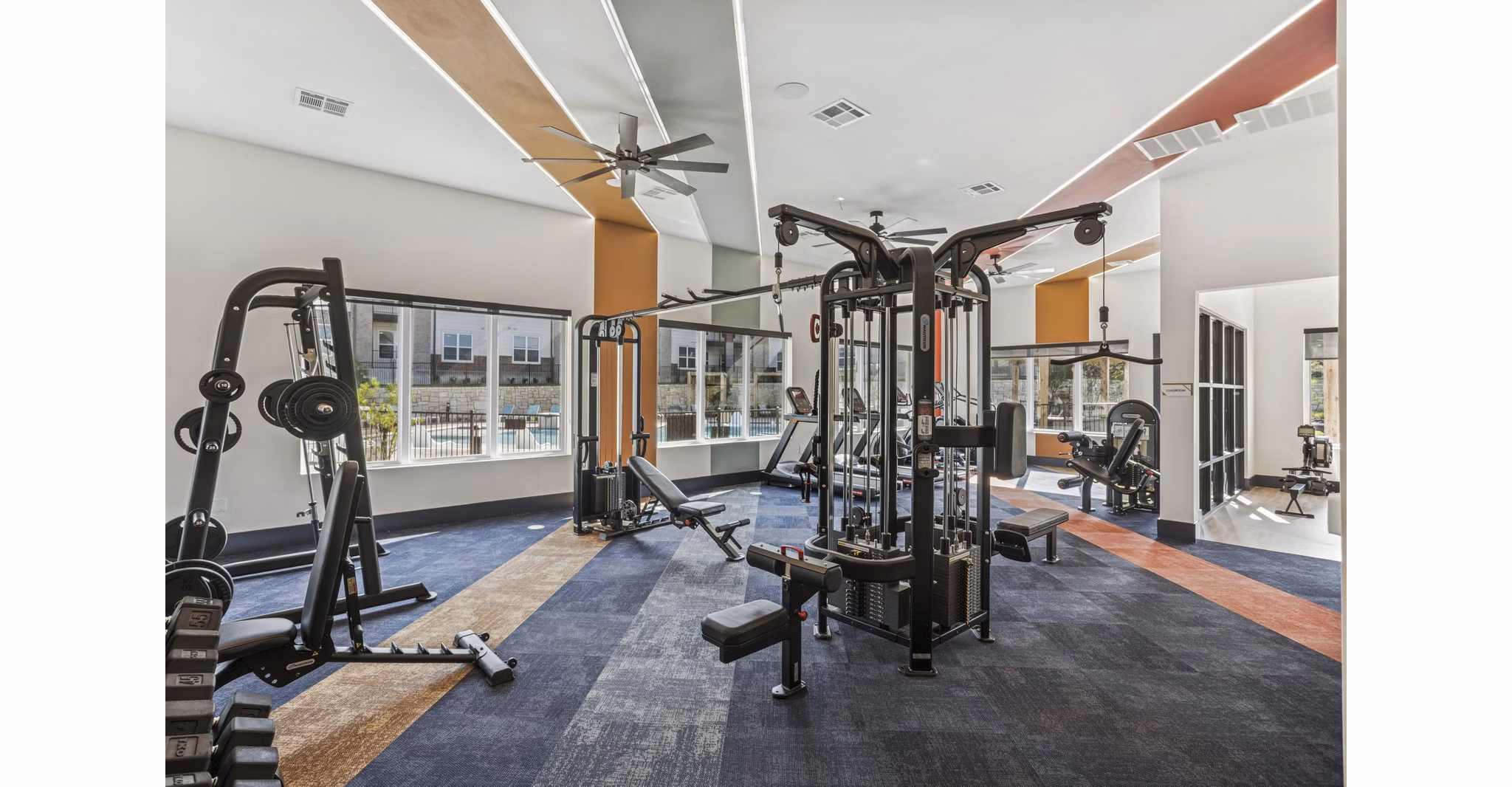 fitness center at Ascend at Pioneer Hill Apartments