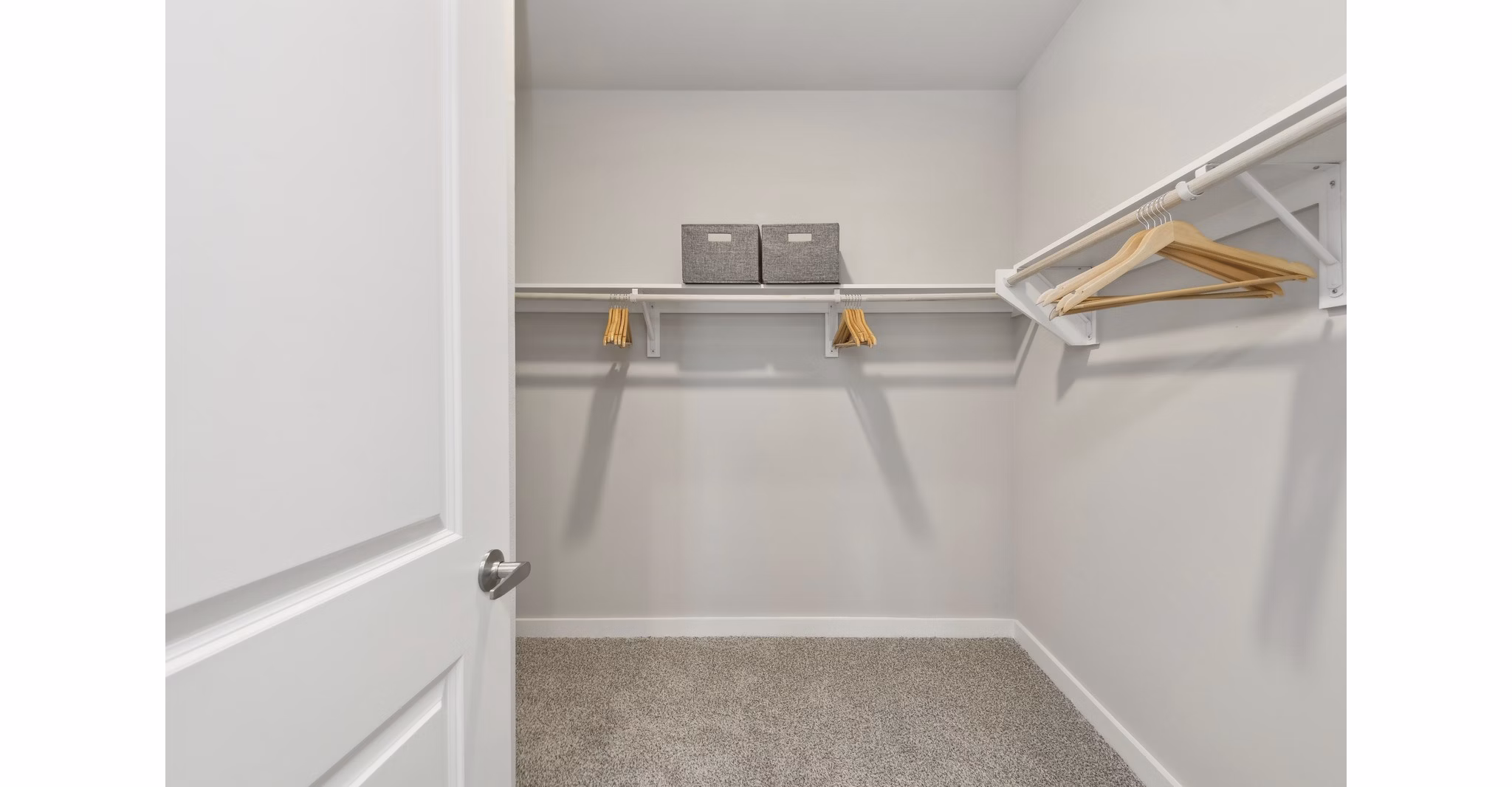bedroom closet at Cottages at Elevon Apartments