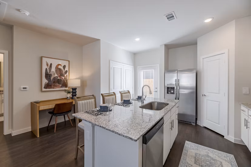 kitchen at Casitas at Elevon Apartments