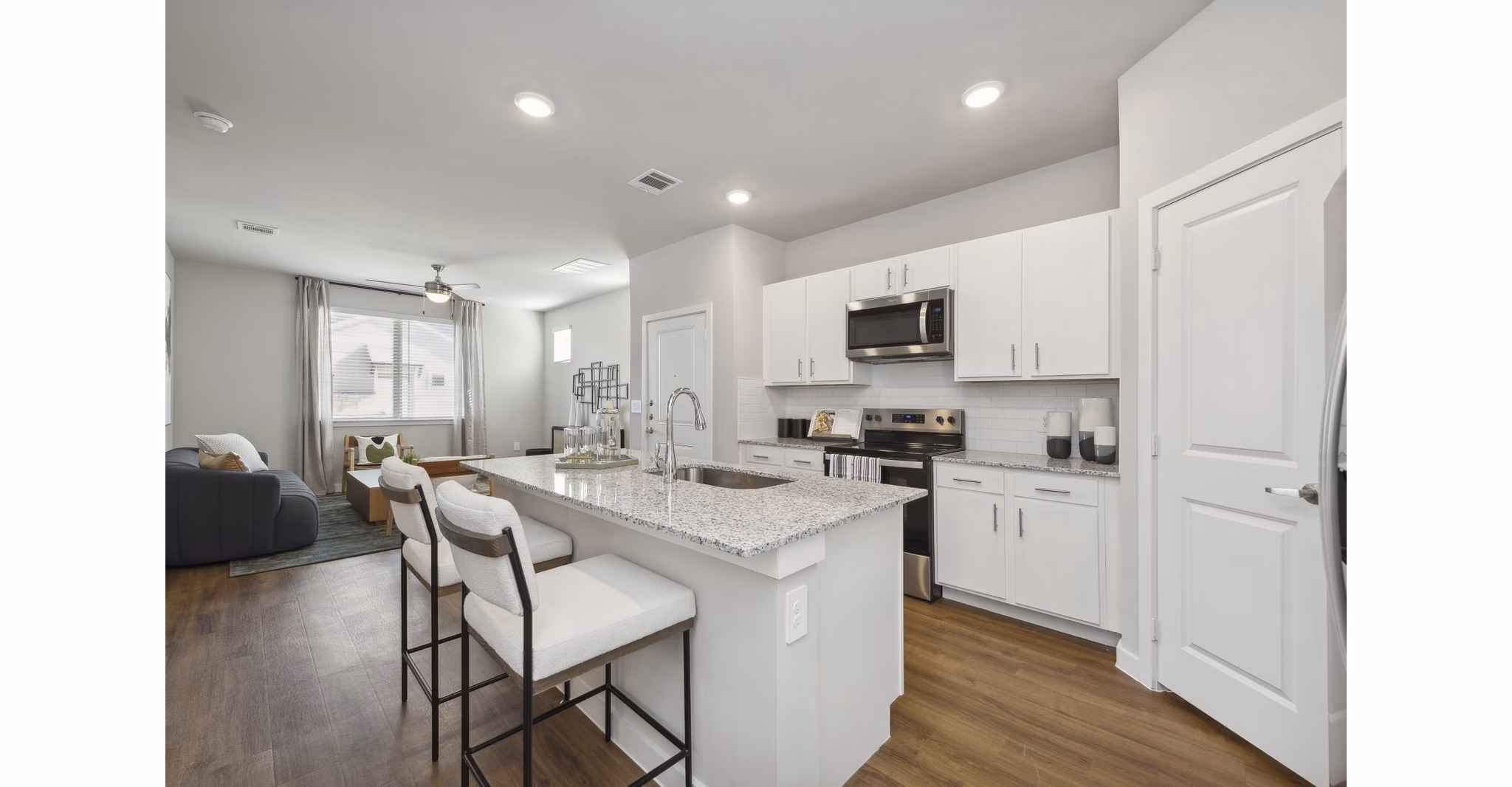 kitchen at Cottages at Elevon Apartments