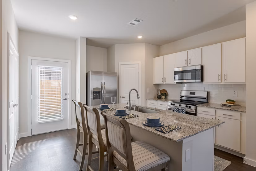 kitchen at Casitas at Elevon Apartments