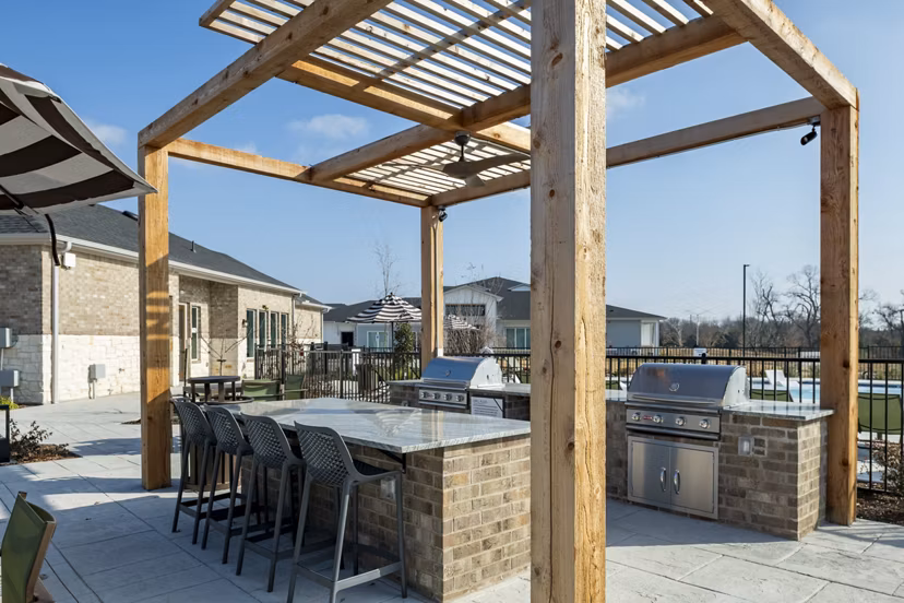 grill area at Casitas at Elevon Apartments