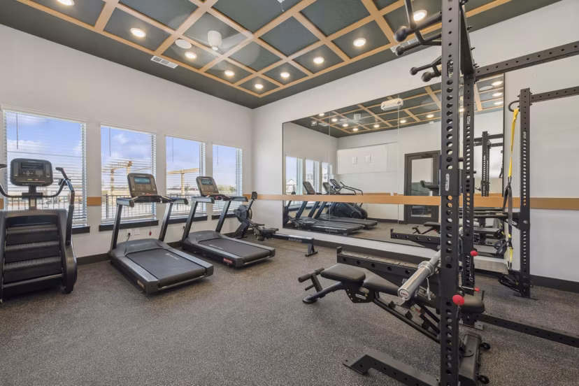 fitness center at Cottages at Lindsey Place Apartments
