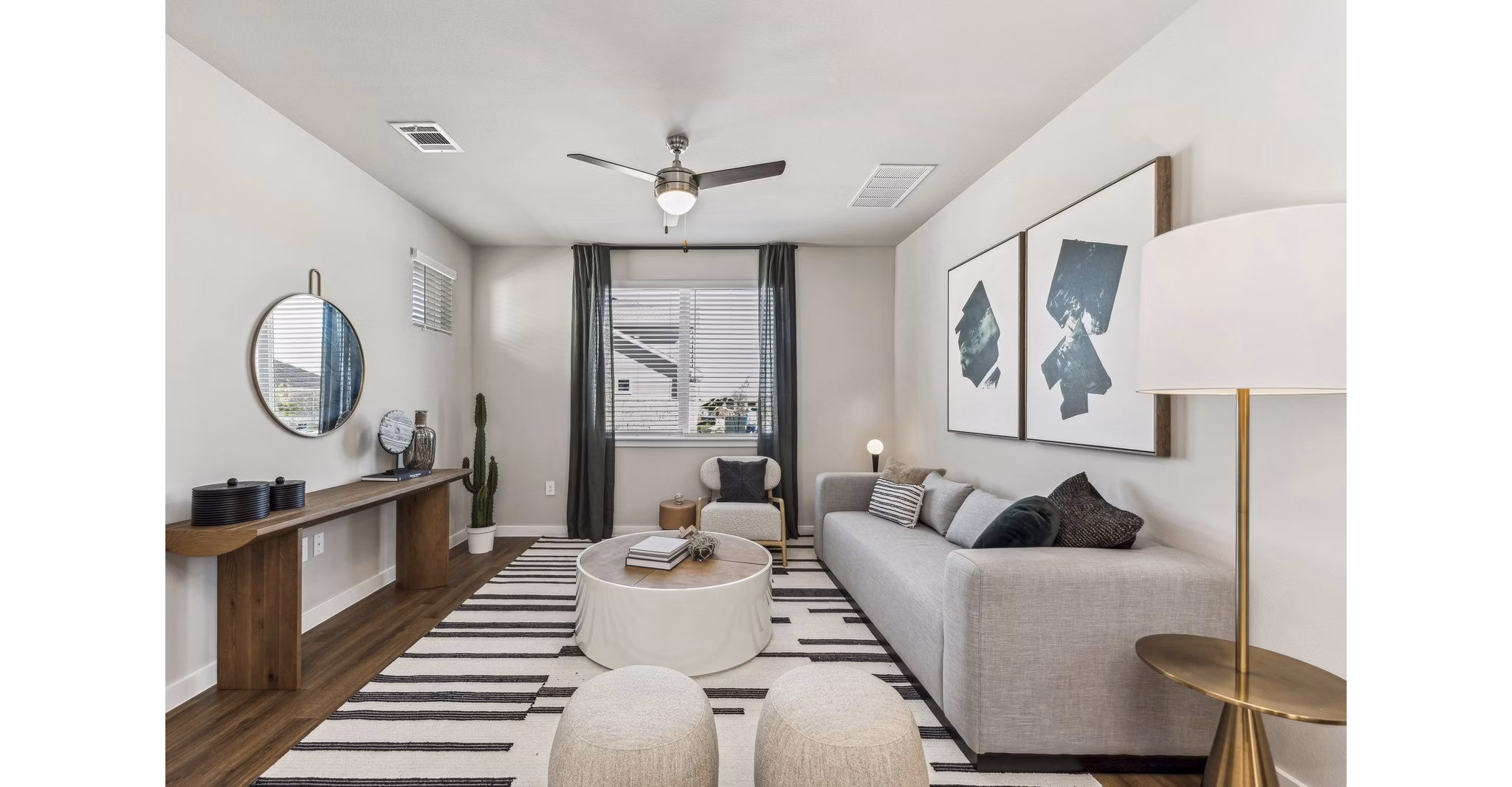 living room at Cottages at Lindsey Place Apartment Homes