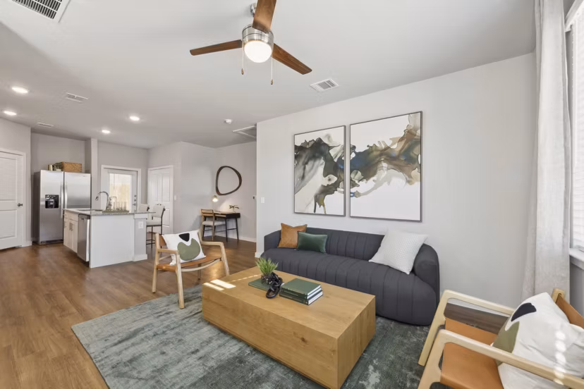 living room at Cottages at Lindsey Place Apartment Homes