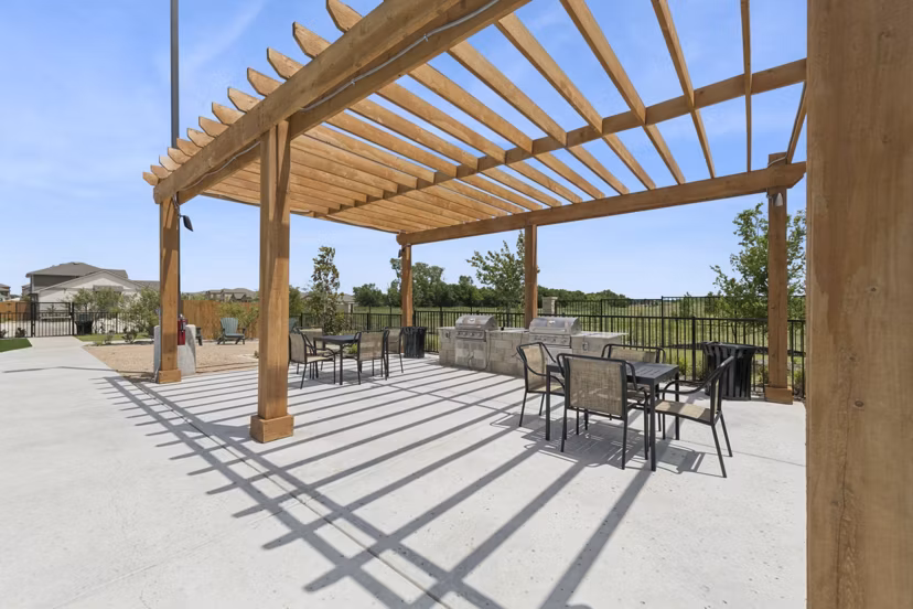 grill area/patio at Cottages at Lindsey Place Apartments