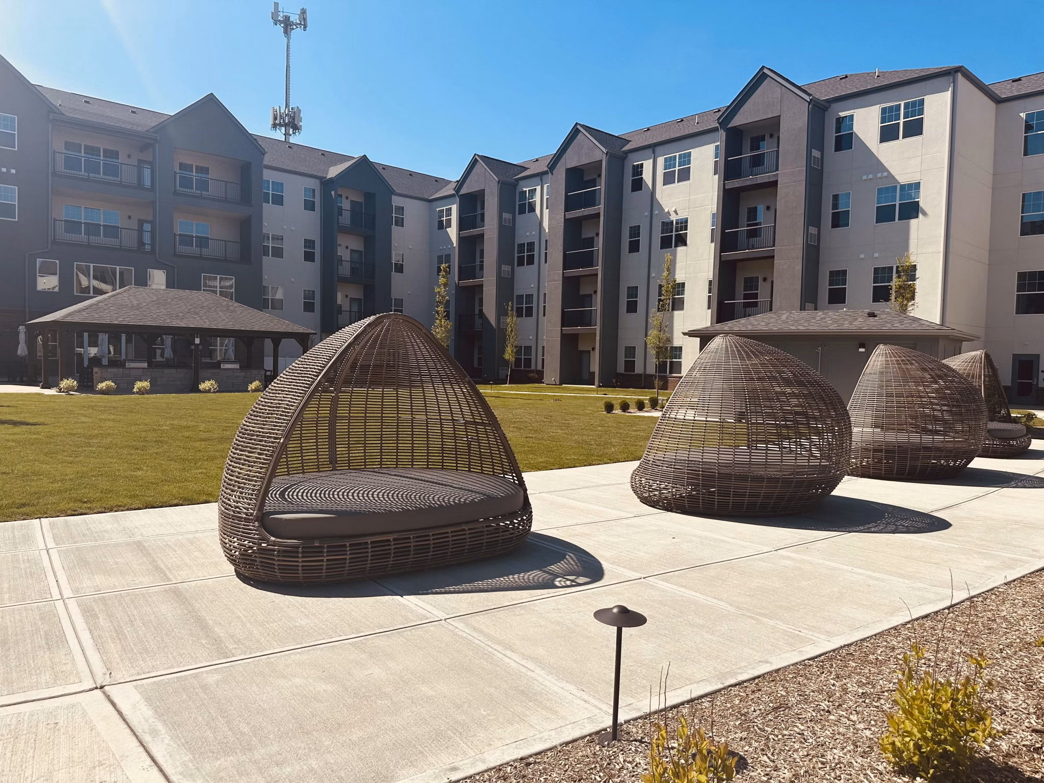 patio at Vista Riverwest 55+ Living Apartments