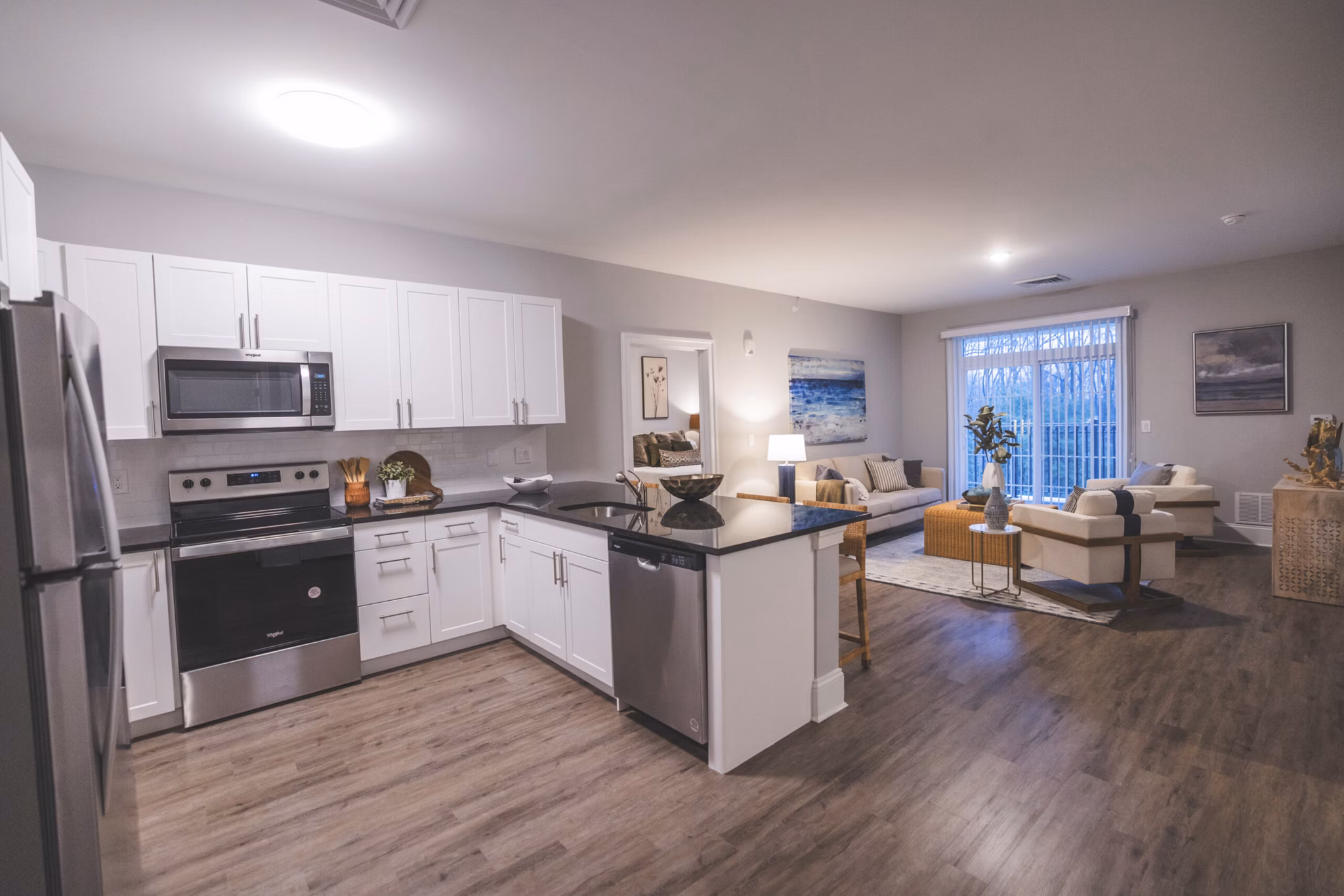 kitchen at The Plaza Grande at Garden State Park Apartments